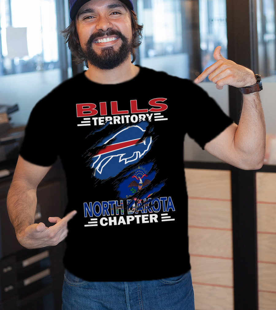 Bills Territory North Dakota Chapter Buffalo Football Fan Club T-Shirt