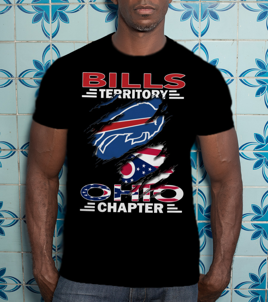 Bills Territory Ohio Chapter Buffalo Football Flag T-Shirt