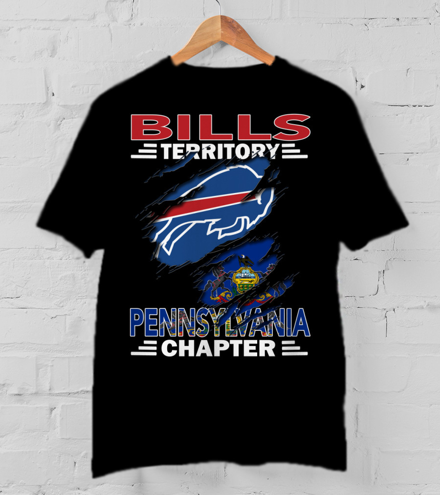 Bills Territory Pennsylvania Chapter Buffalo Bills Logo Ripped T-Shirt
