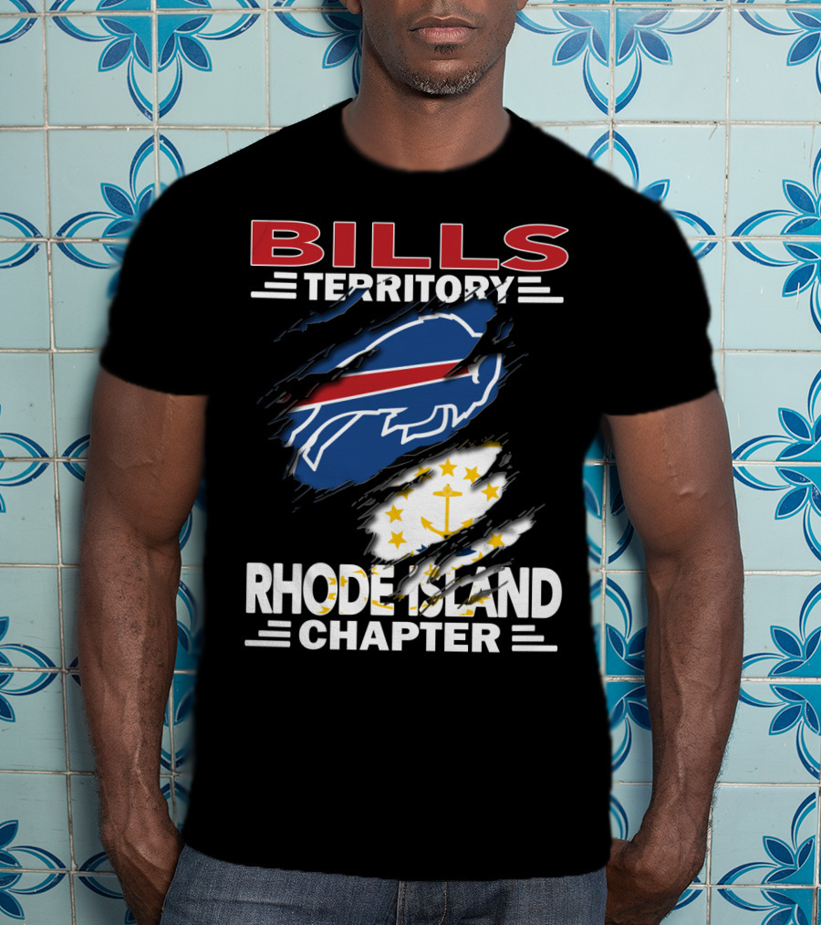 Bills Territory Rhode Island Chapter Blue Red Buffalo And Anchor T-Shirt