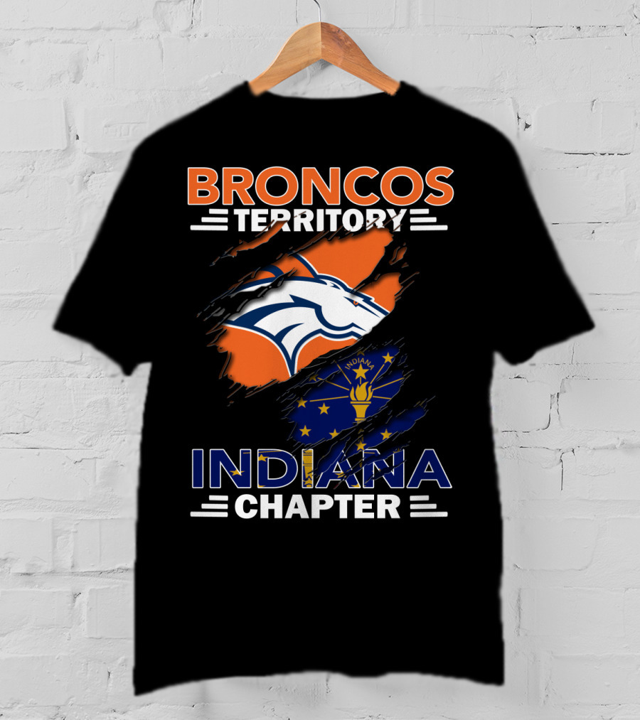 Broncos Territory Indiana Chapter NFL Coat Of Arms T-Shirt