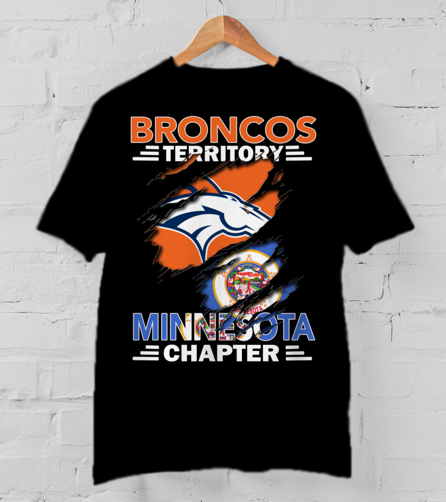 Broncos Territory Minnesota Chapter NFL Football Fan Club State Pride T-Shirt
