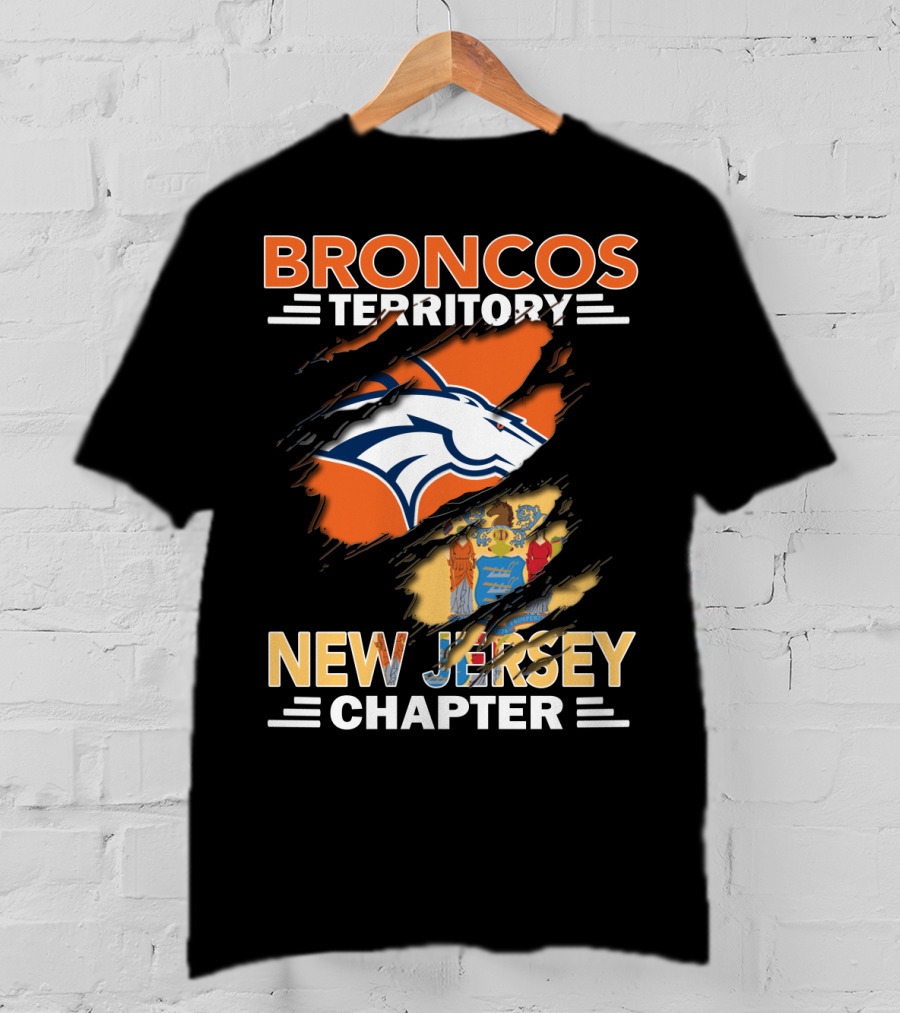 Broncos Territory New Jersey Chapter NFL Team Pride State Emblem T-Shirt
