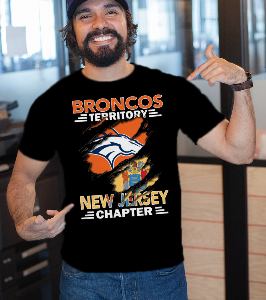 Broncos Territory New Jersey Chapter NFL Team Pride State Emblem T-Shirt