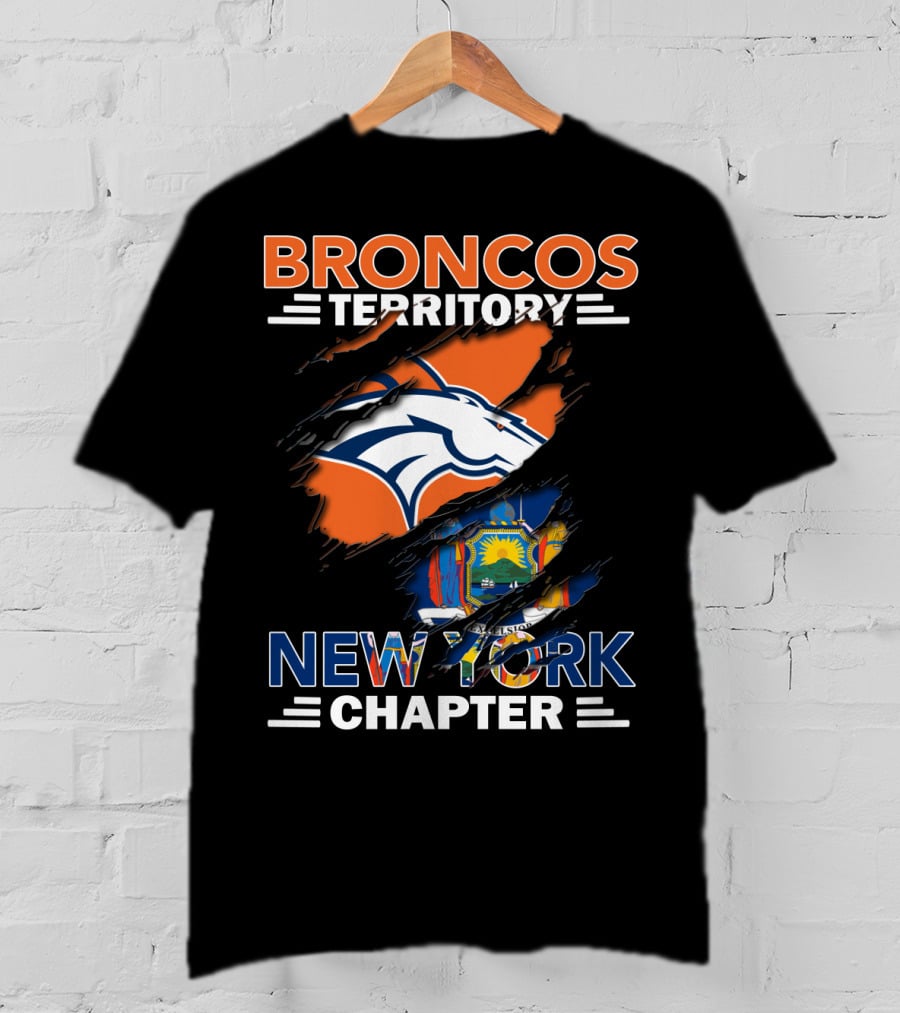 Broncos Territory New York Chapter State Pride Fan Gear T-Shirt
