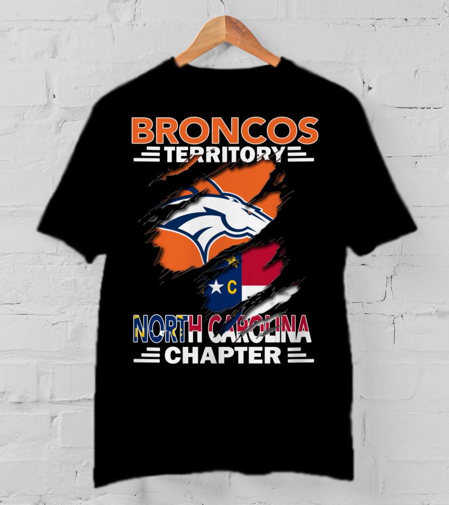 Broncos Territory North Carolina Chapter NFL Logo Fan Group T-Shirt