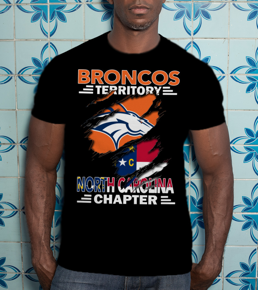Broncos Territory North Carolina Chapter NFL Logo Fan Group T-Shirt