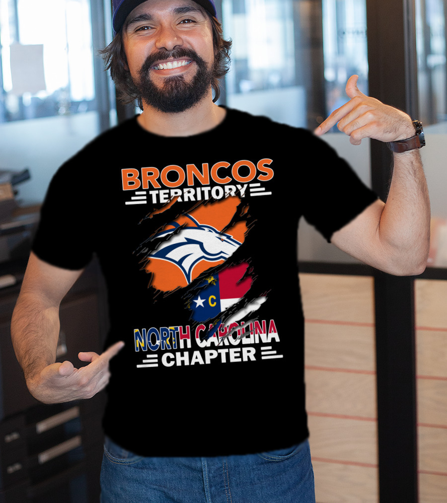 Broncos Territory North Carolina Chapter NFL Logo Fan Group T-Shirt