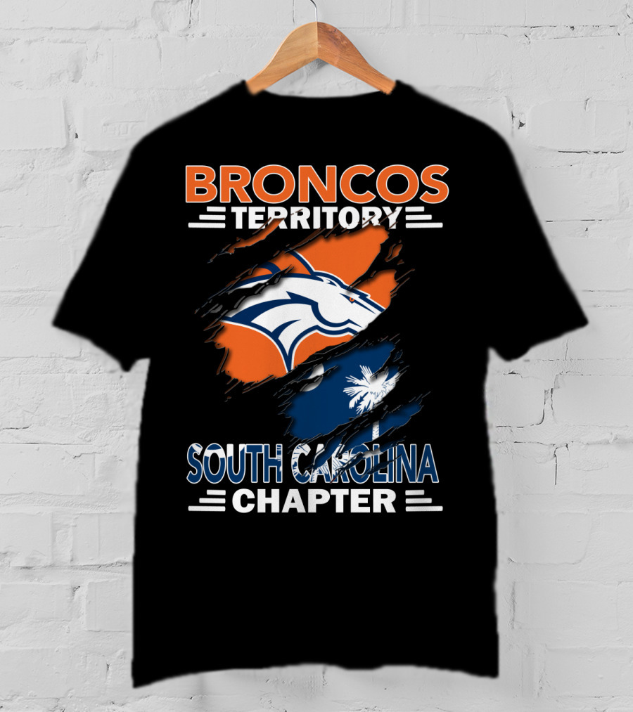 Broncos Territory South Carolina Chapter Logo With Palmetto And Crescent Moon T-Shirt
