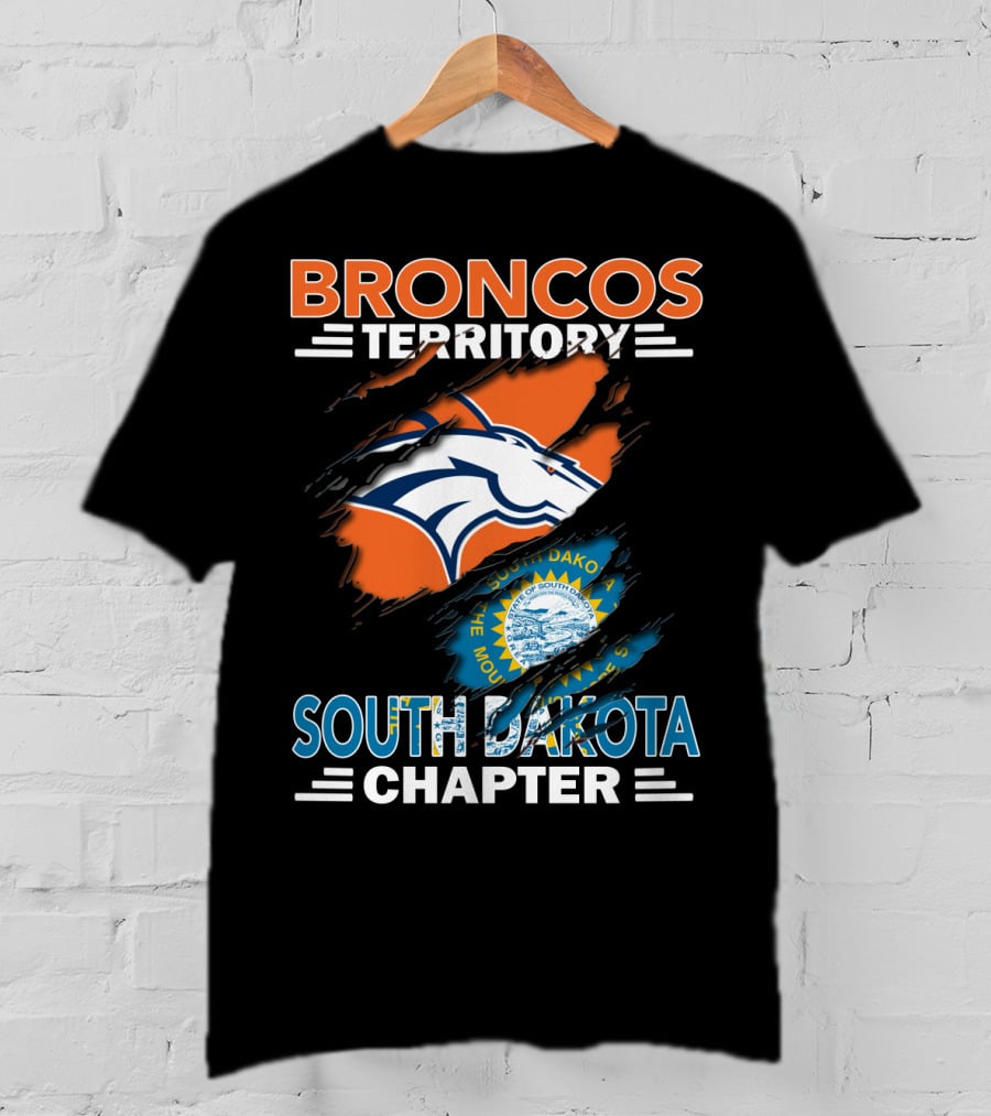 Broncos Territory South Dakota Chapter Logo And State Emblem T-Shirt