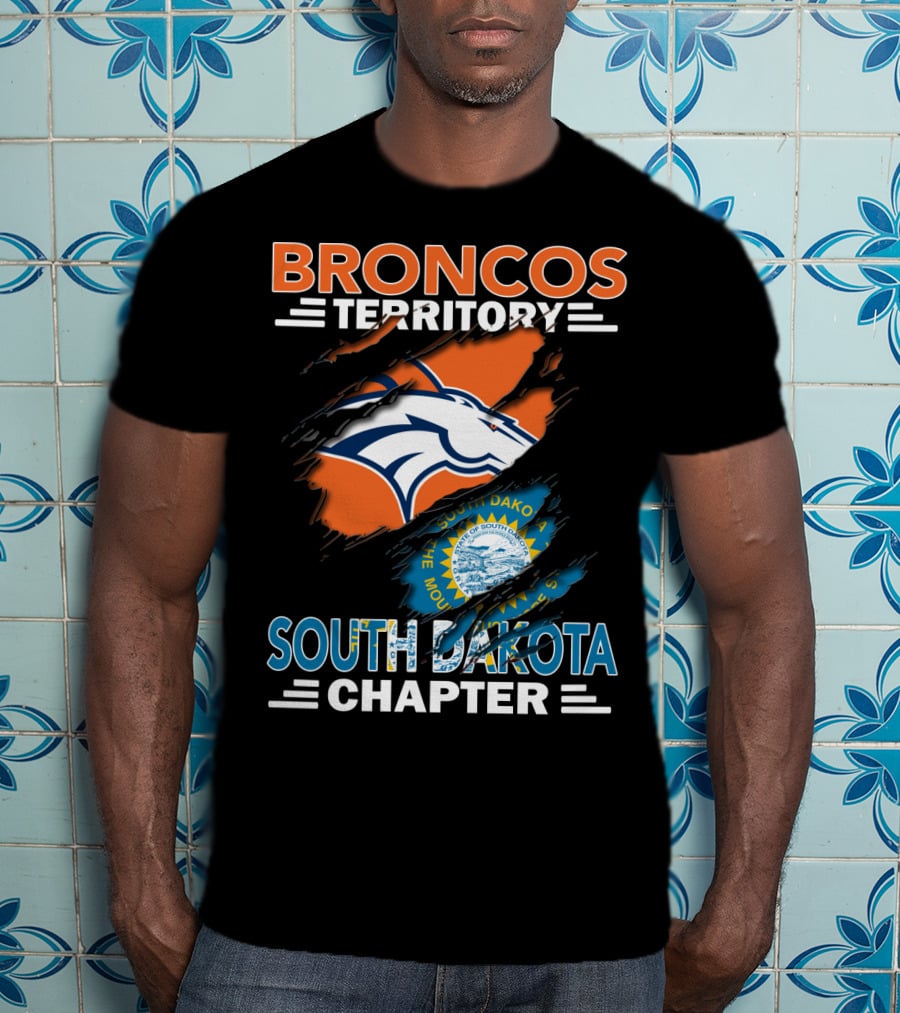 Broncos Territory South Dakota Chapter Logo And State Emblem T-Shirt