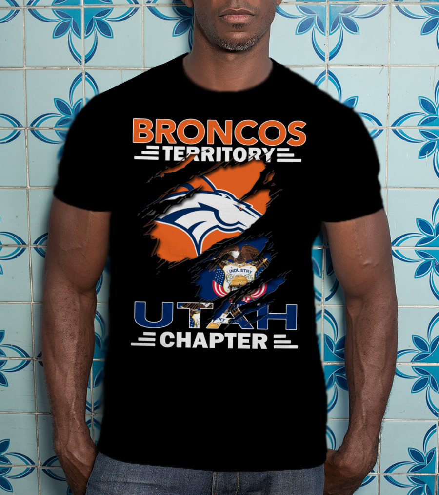 Broncos Territory Utah Chapter Logo With Utah State Seal T-Shirt