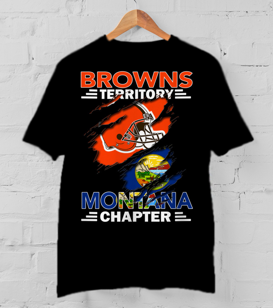 Cleveland Browns Territory Montana Chapter Football Fan Club T-Shirt