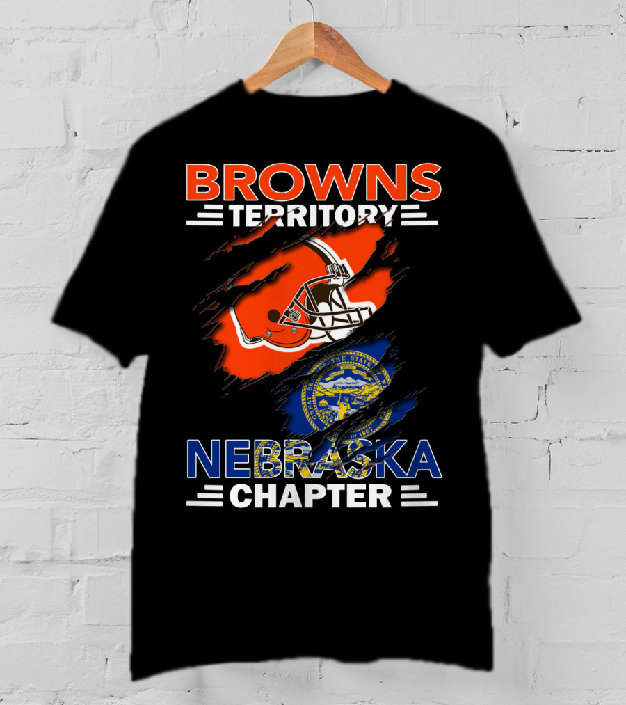 Browns Territory Nebraska Chapter Football Helmet Seal T-Shirt