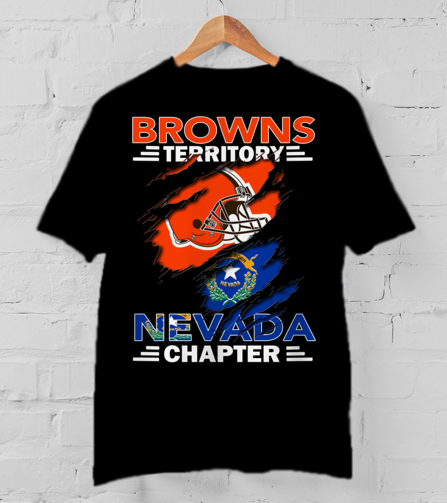 Browns Territory Nevada Chapter Football Helmet And State T-Shirt