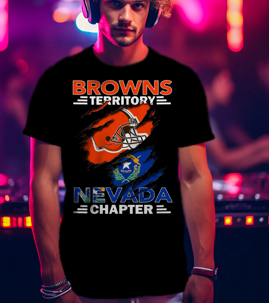 Browns Territory Nevada Chapter Football Helmet And State T-Shirt