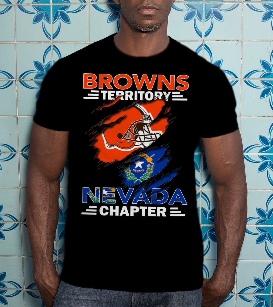 Browns Territory Nevada Chapter Football Helmet And State T-Shirt