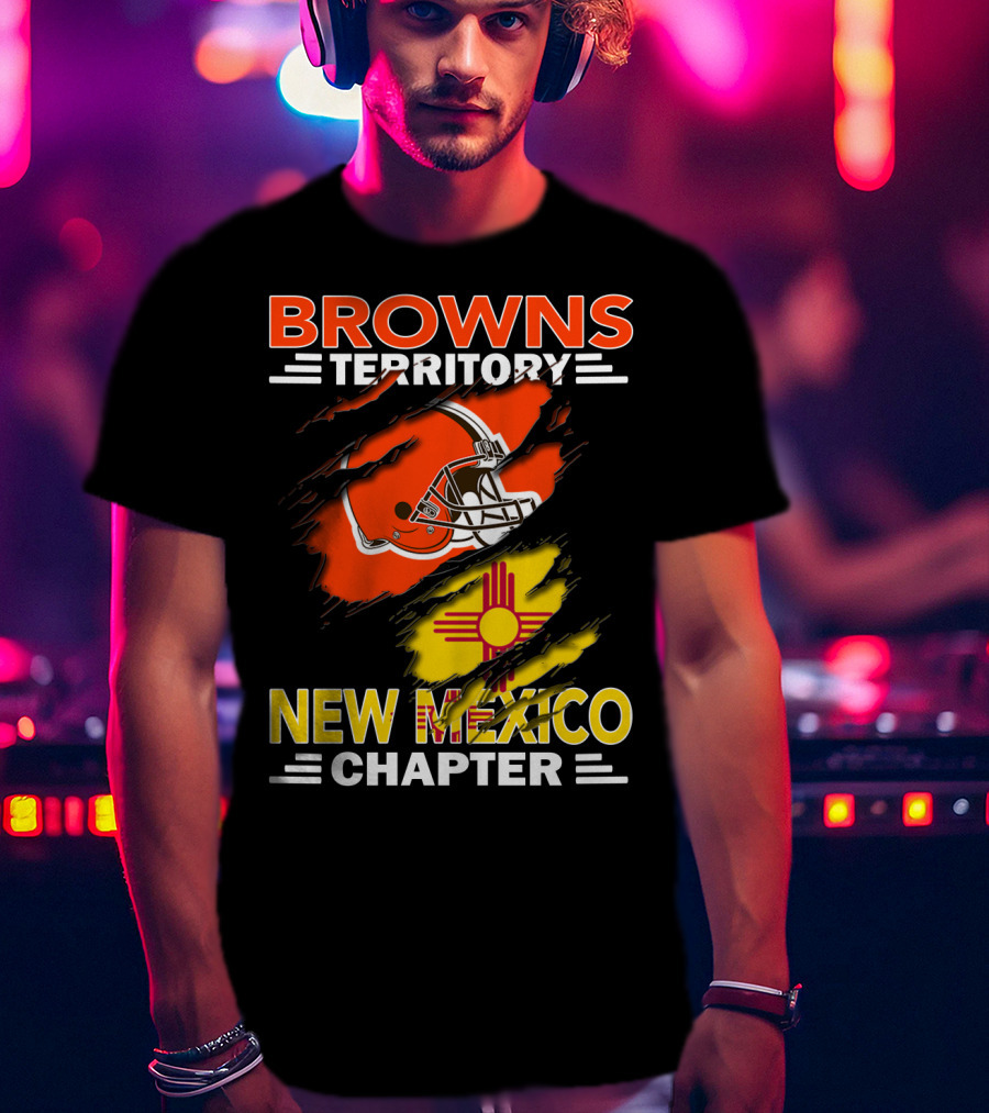 Browns Territory New Mexico Chapter Helmet And Zia T-Shirt