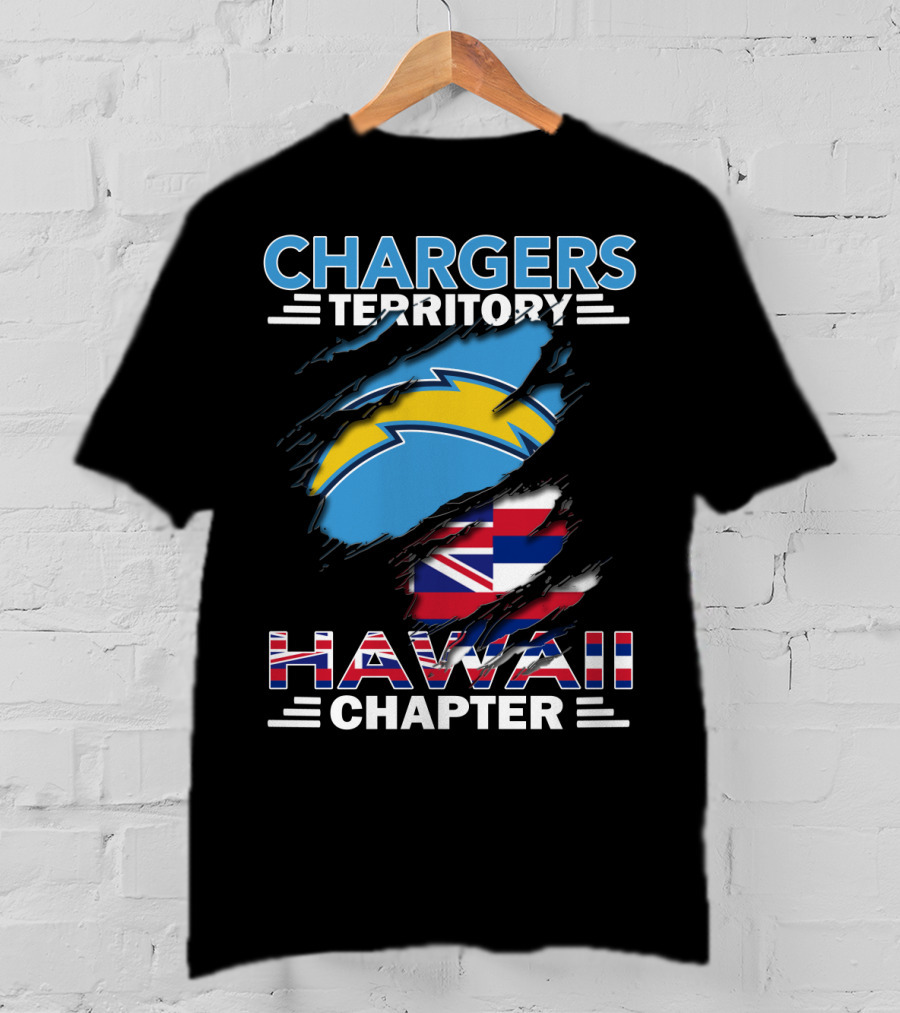 Chargers Territory Hawaii Chapter NFL Team Fan Union Jack Flag T-Shirt