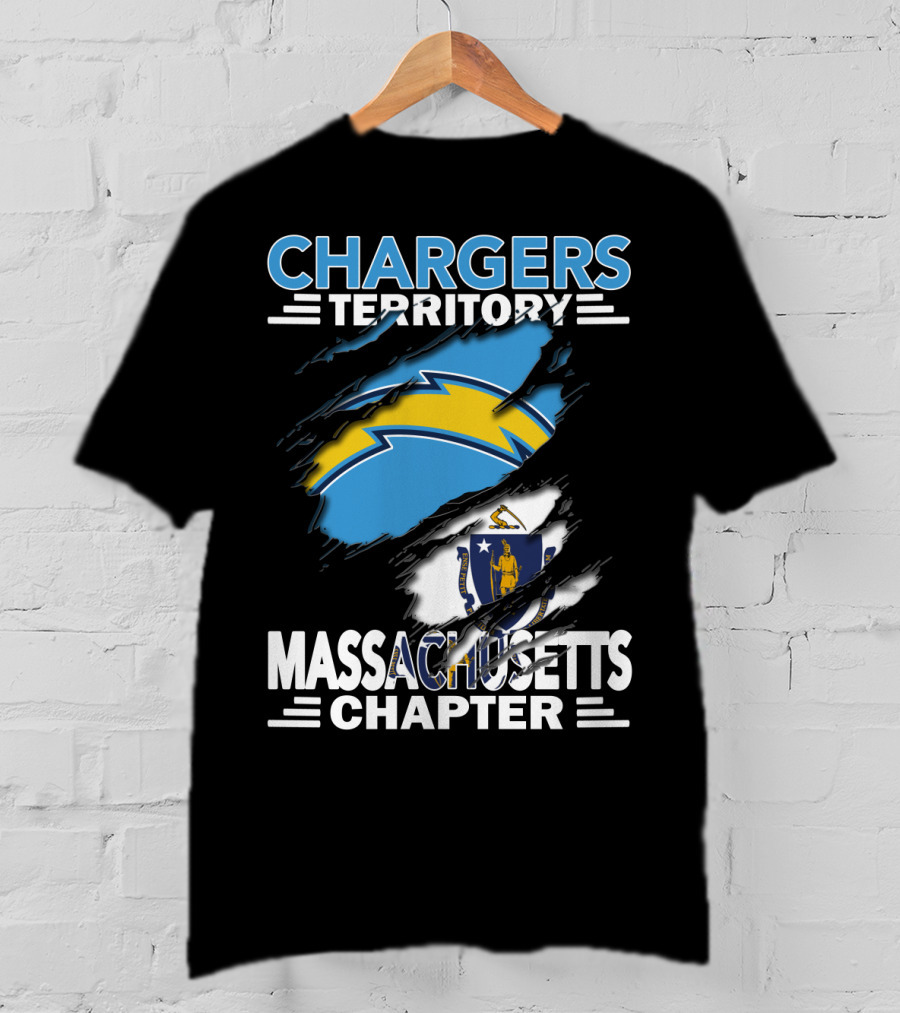 Chargers Territory Massachusetts Chapter Football Fanbase T-Shirt