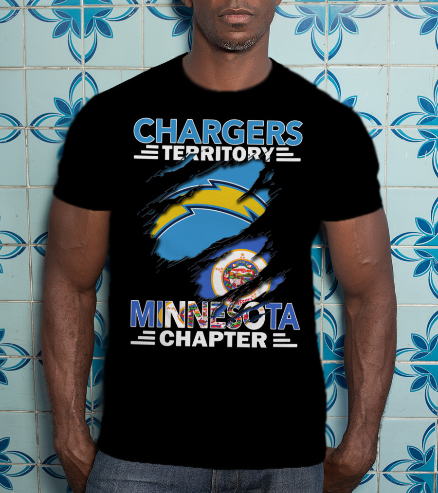 Chargers Territory Minnesota Chapter Logo With State Flag Elements T-Shirt