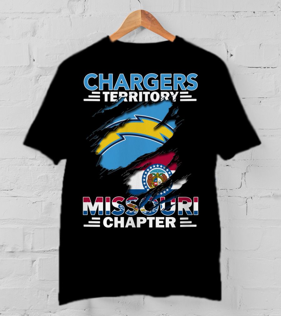 Chargers Territory Missouri Chapter With State Flag T-Shirt