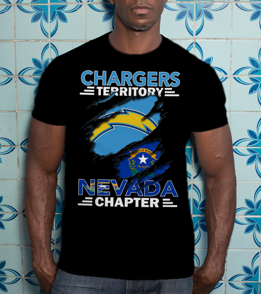 Chargers Territory Nevada Chapter Battle Born Flag Emblem T-Shirt