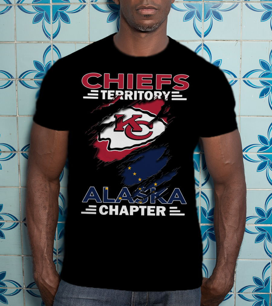 Chiefs Territory Alaska Chapter Kansas City Chiefs Logo And Alaska Flag Elements T-Shirt