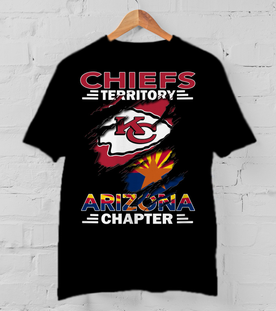 CHIEFS TERRITORY ARIZONA CHAPTER KC Logo State Flag T-Shirt