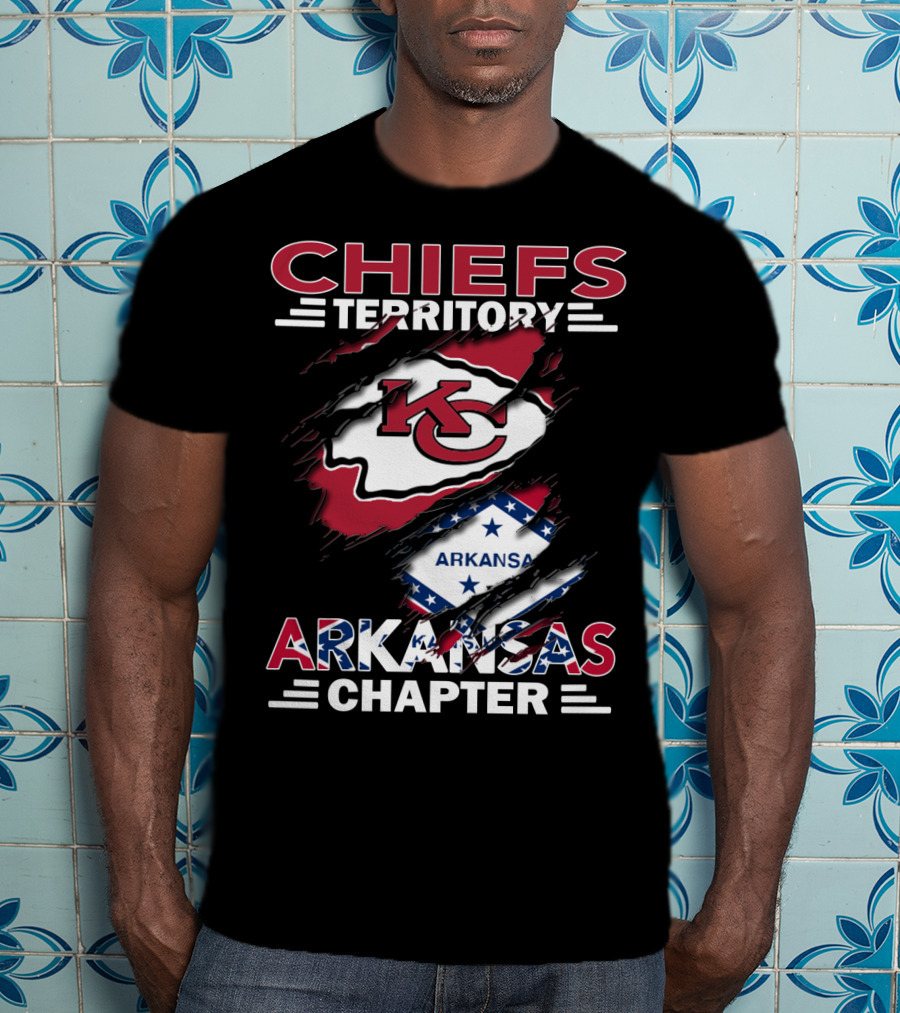 Chiefs Territory Arkansas Chapter Kansas City Chiefs Arkansas Flag T-Shirt