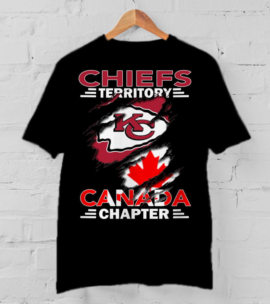 Chiefs Territory KC Logo Canada Chapter Maple Leaf T-Shirt
