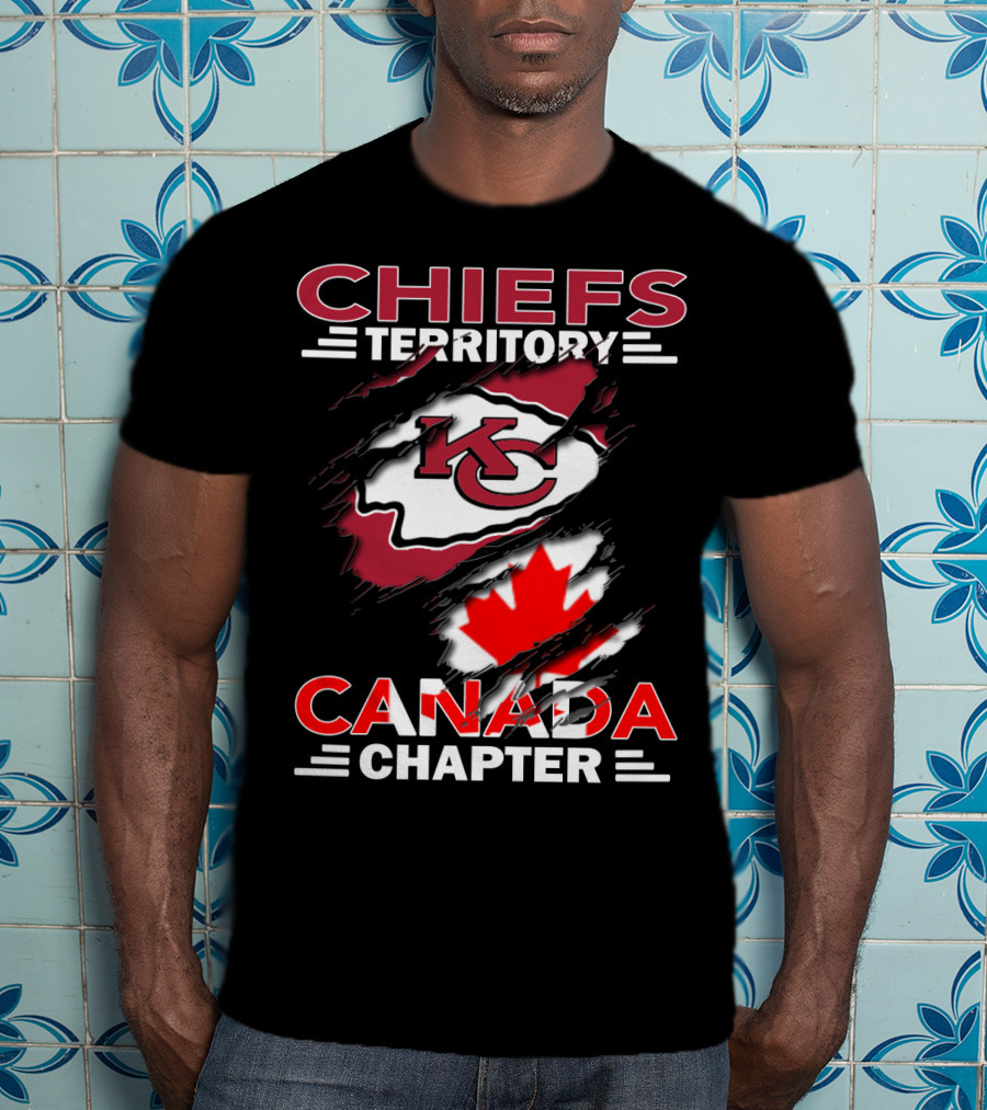 Chiefs Territory KC Logo Canada Chapter Maple Leaf T-Shirt