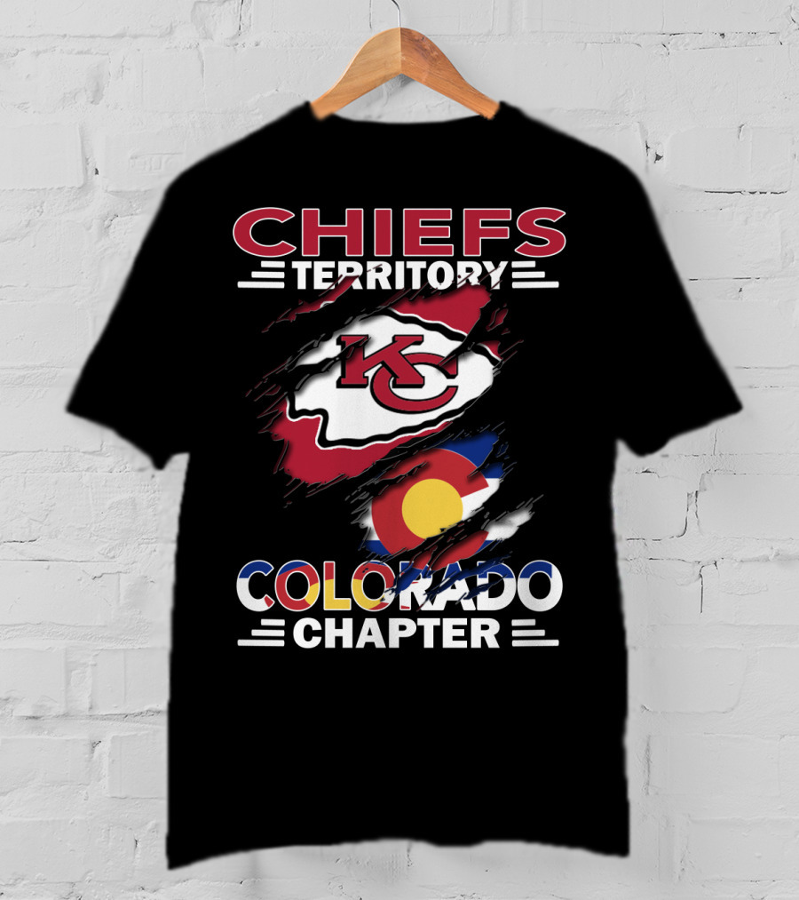 Chiefs Territory Colorado Chapter Kc Logo Colorado Flag T-Shirt