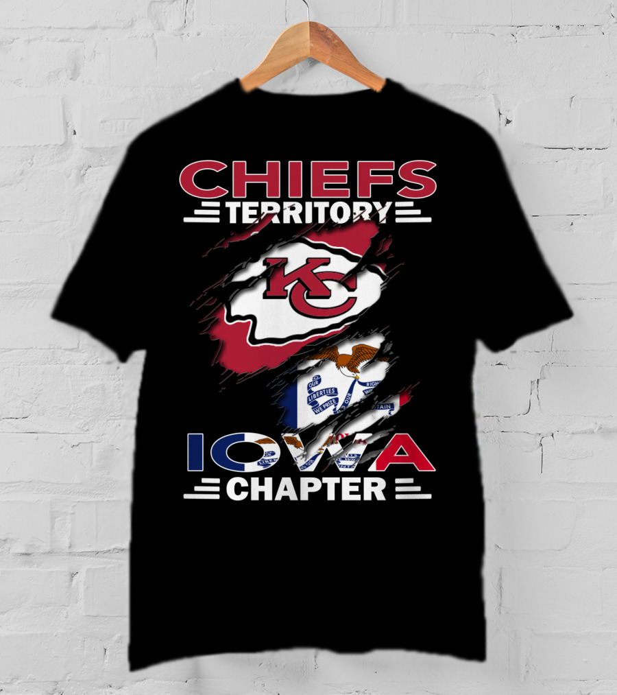 Chiefs Territory Iowa Chapter Kansas City Flag T-Shirt