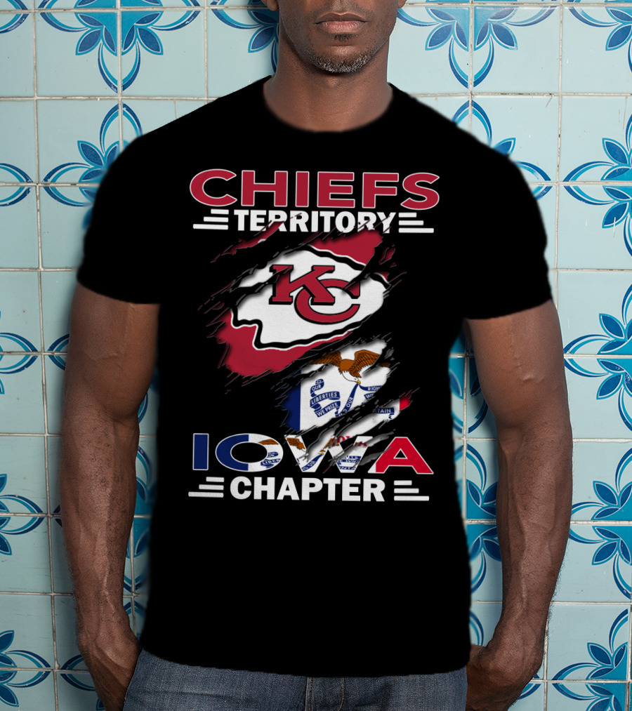 Chiefs Territory Iowa Chapter Kansas City Flag T-Shirt