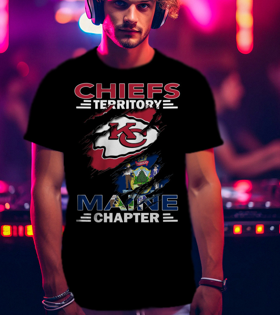 Chiefs Territory Kansas City Logo Maine Chapter T-Shirt