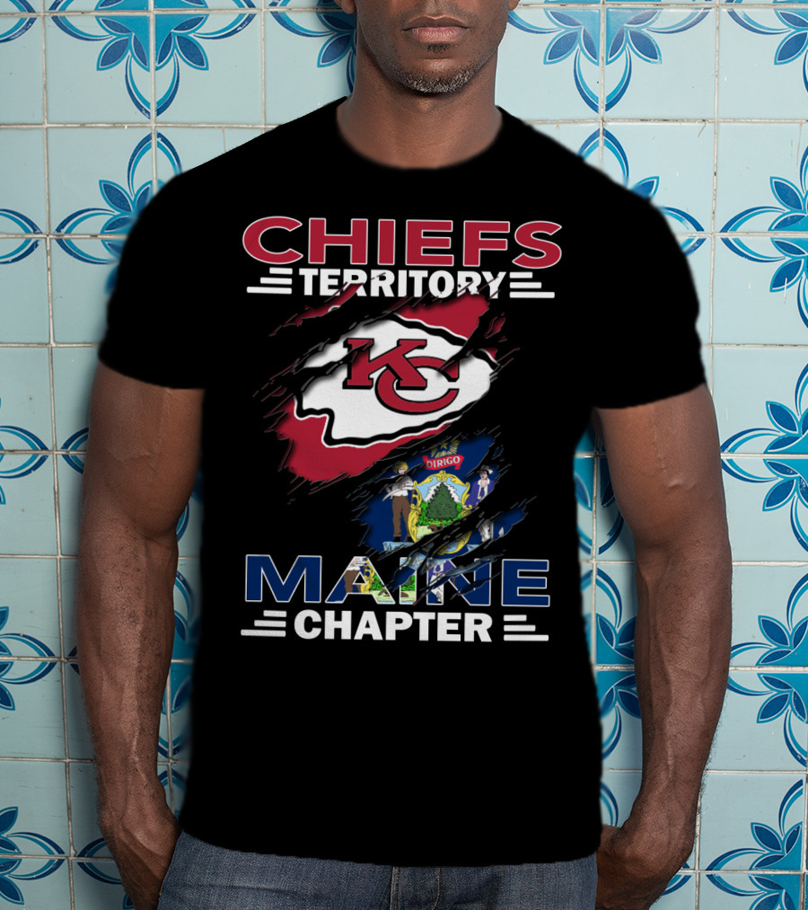 Chiefs Territory Kansas City Logo Maine Chapter T-Shirt