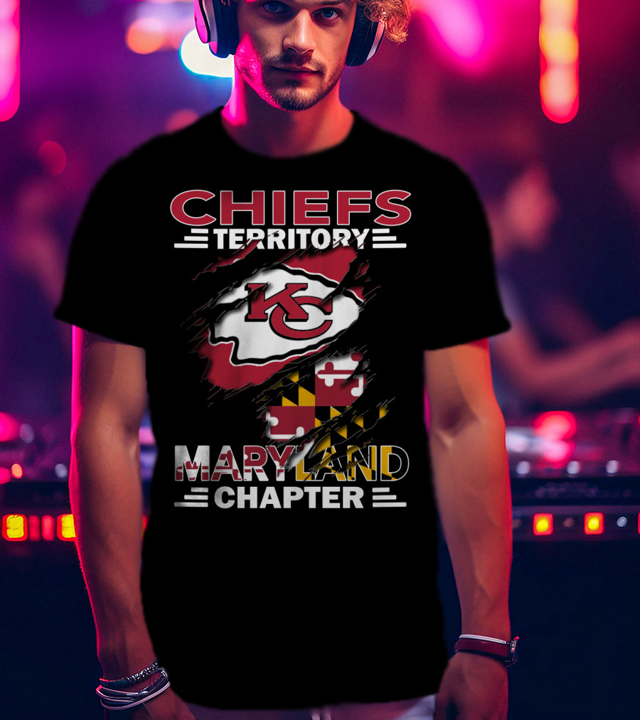Chiefs Territory KC Logo Maryland Chapter T-Shirt