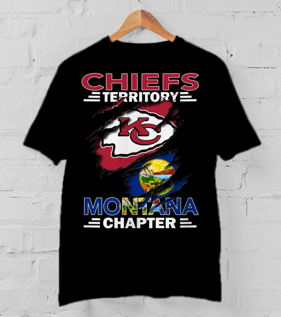Chiefs Territory Montana Chapter KC Football Fans Edition T-Shirt