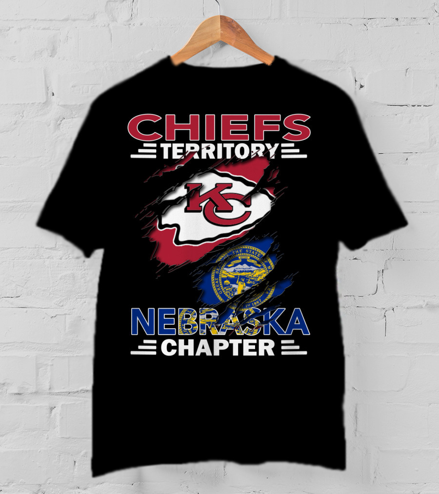 Chiefs Territory Nebraska Chapter KC Chiefs Logo And Nebraska State Seal T-Shirt