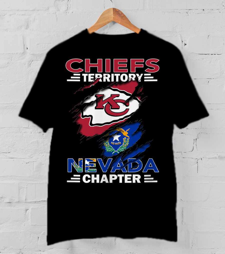 Chiefs Territory Kansas City Logo Nevada Chapter Football Fan T-Shirt