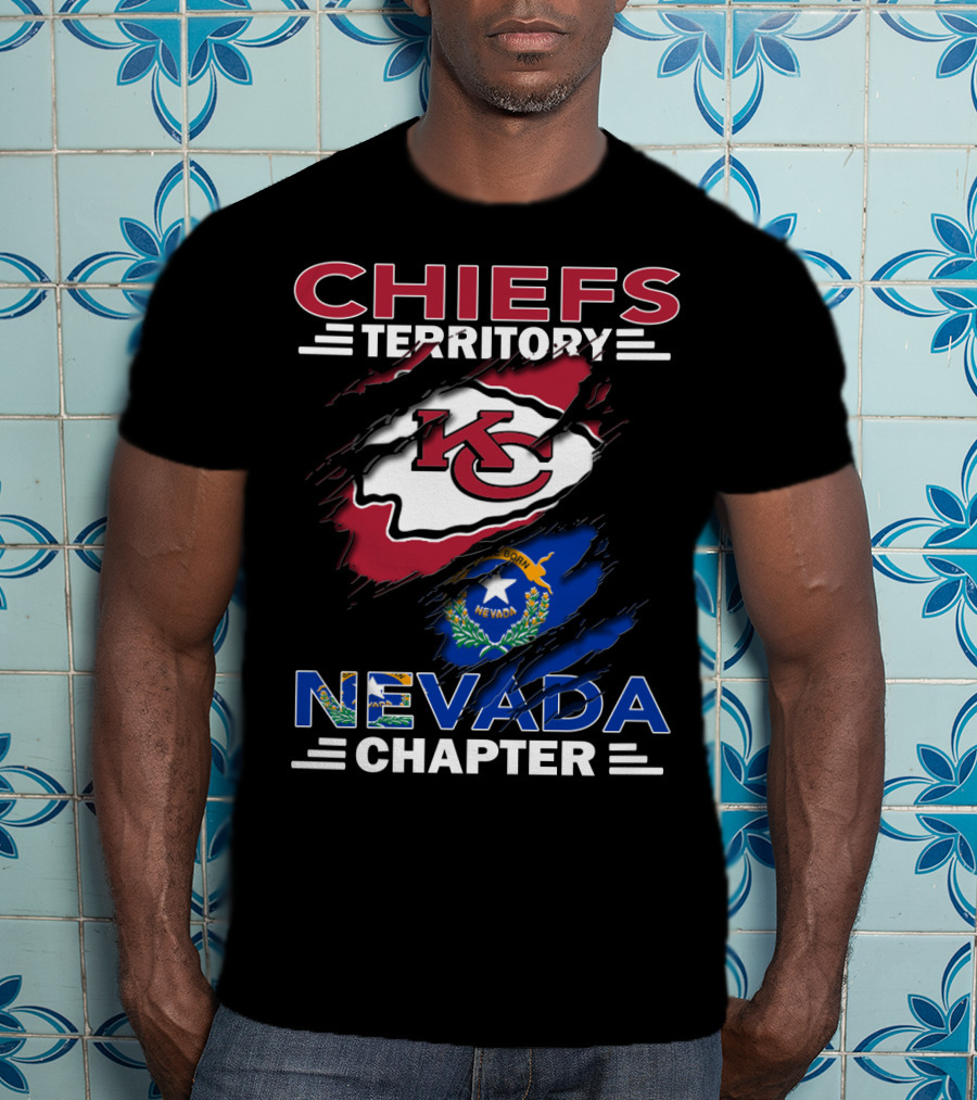 Chiefs Territory Kansas City Logo Nevada Chapter Football Fan T-Shirt