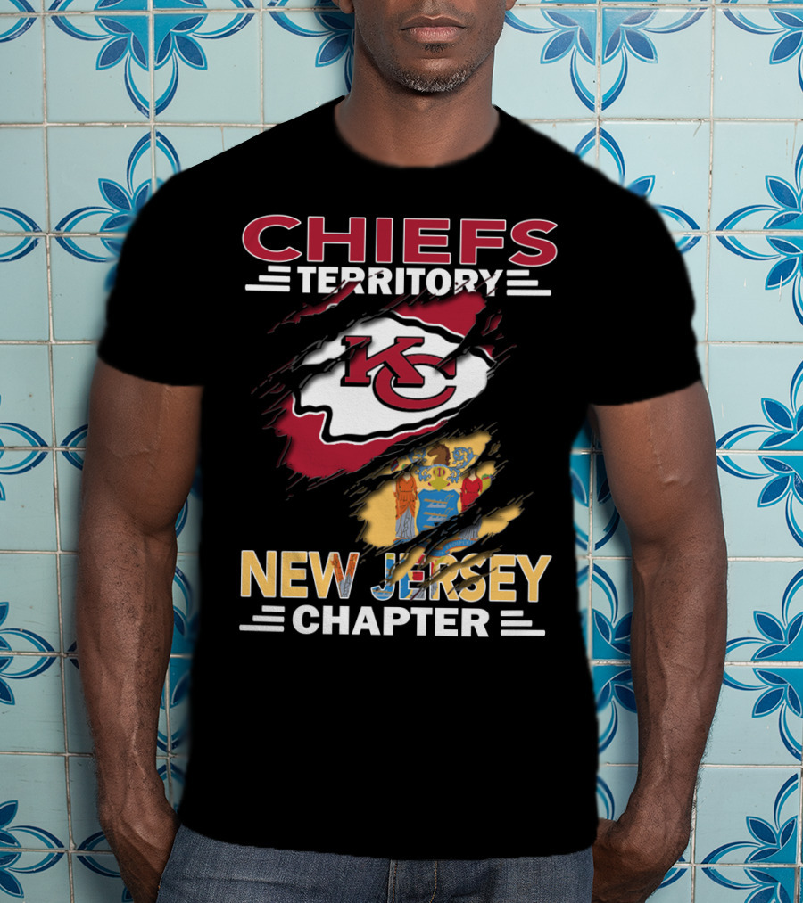Chiefs Territory New Jersey Chapter KC Logo And State Emblem T-Shirt