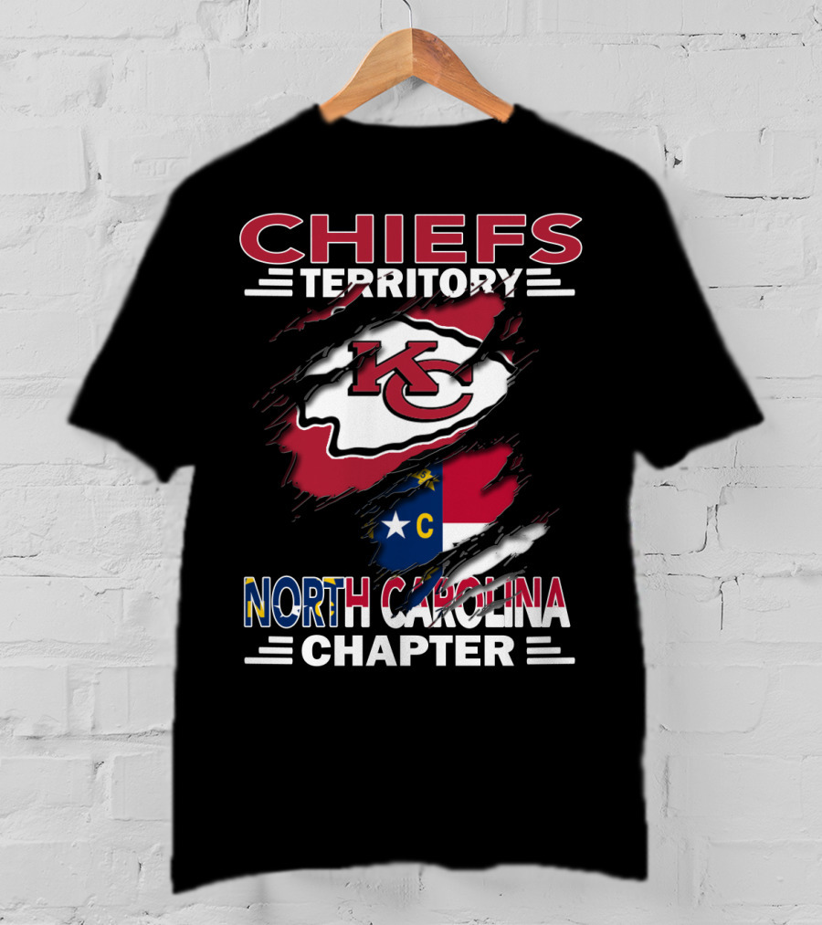 Chiefs Territory KC Logo North Carolina Chapter T-Shirt