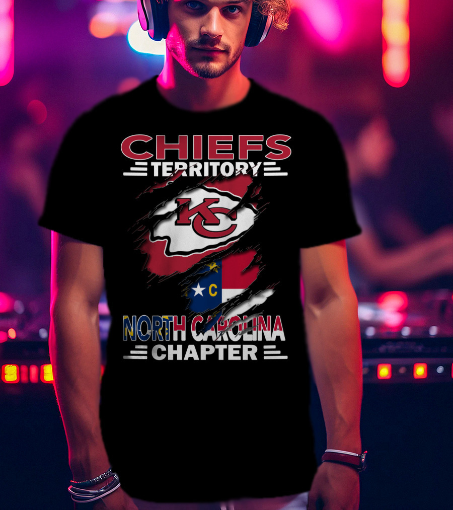 Chiefs Territory KC Logo North Carolina Chapter T-Shirt