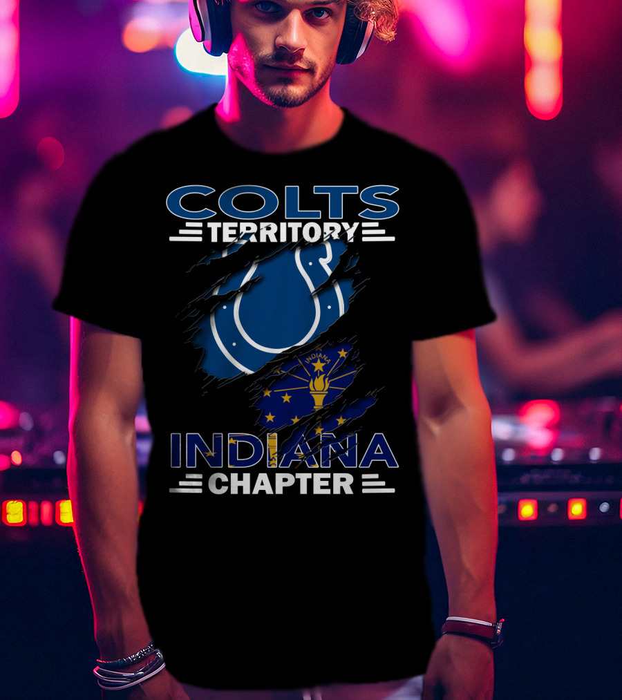 Colts Territory Indiana Chapter NFL Fan Support T-Shirt