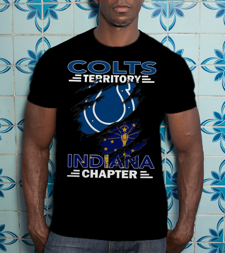 Colts Territory Indiana Chapter NFL Fan Support T-Shirt