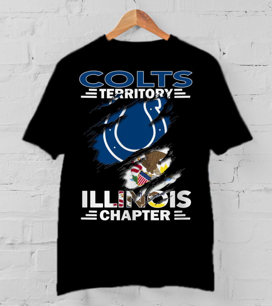 Colts Territory Illinois Chapter Emblem Featuring Illinois State Seal And Horseshoe T-Shirt