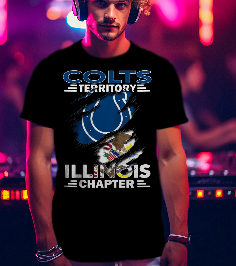Colts Territory Illinois Chapter Emblem Featuring Illinois State Seal And Horseshoe T-Shirt
