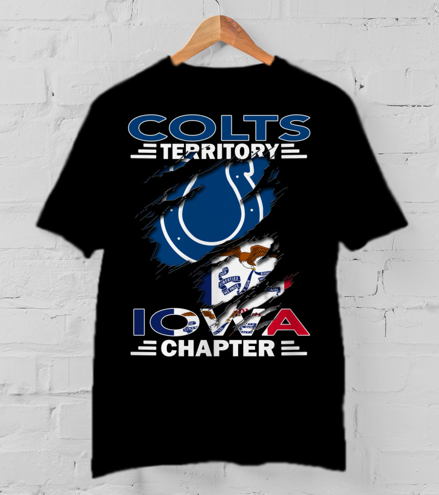 Colts Territory Iowa Chapter Flag Iconic Sports T-Shirt